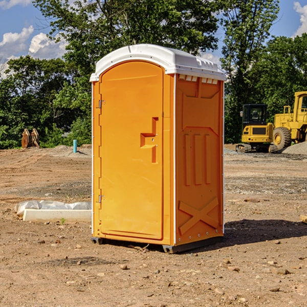 how often are the porta potties cleaned and serviced during a rental period in Mantador